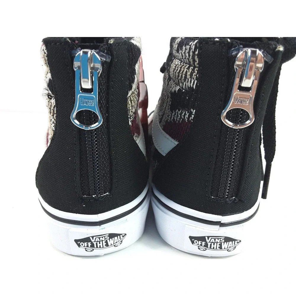 Vans Maddie Youth Kids SK8 Hi-Top Zip Skateboading Shoes‎ Tribal Knit Sz 11 New